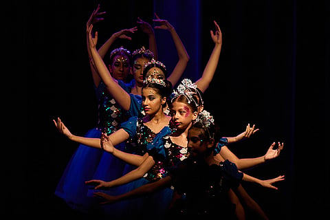 Dancers from Baghdad Ballet Academy perform in a production titled "Mermaid" at Al-Sinbad Theater in Baghdad, Iraq, Friday, Sept. 25, 2026.