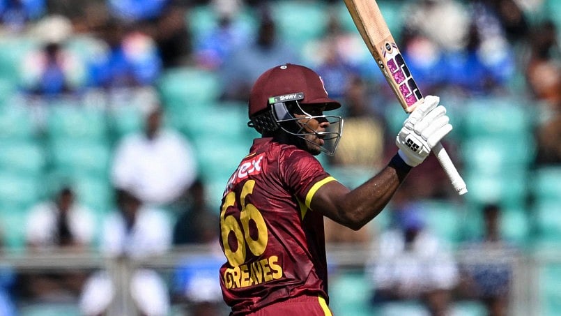 Justin Greaves eyes hundred against India in the first ODI At Thiruvananathpuram. - | Photo: X/windiescricket