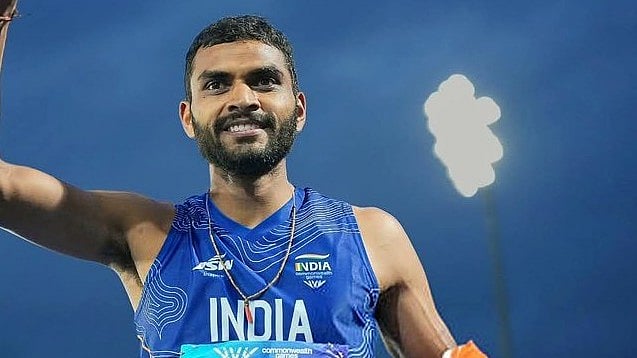 Sarvesh Kushare won silver in the men's high jump at the 2026 Asian Games, clearing 2.25m in pouring rain. - KVSinghDeo1/X