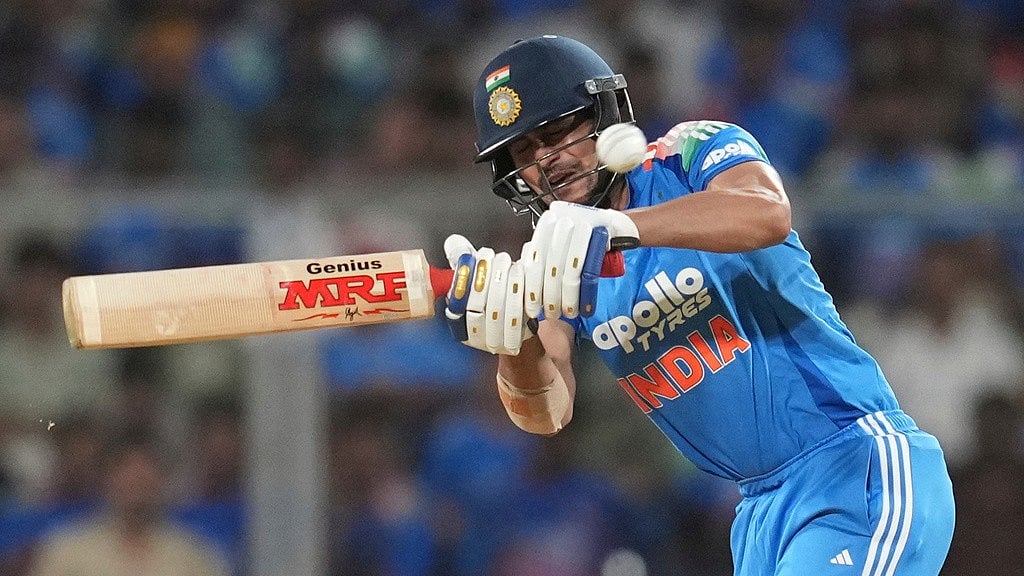 India's captain Shubman Gill plays a shot during the first one day international cricket match between India and West Indies in Thiruvananthapuram. - Rafiq Maqbool/AP Photo