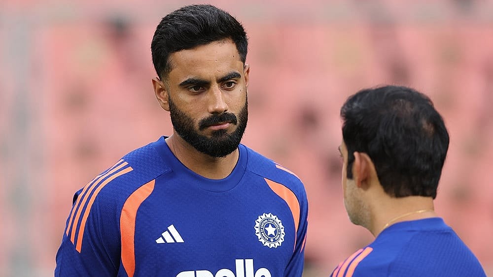 Naman Dhir Makes His Debut Against West Indies In The First ODI - | Photo: X/@BCCI
