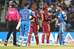 Kohli’s 139, Gill’s 110 Power India To Stunning 8-Wicket Win Over West Indies | Photo: AP/Rafiq Maqbool : India's Virat Kohli, right, congratulated by West Indies players after India won the first one day international cricket match against West Indies in Thiruvananthapuram, India.
