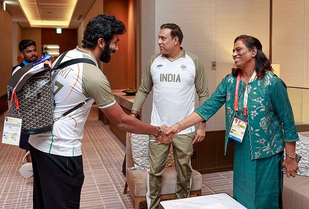 PT Usha meets Jasprit bumrah