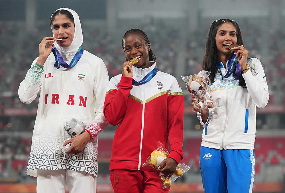 India at Asian games womens 400m Prachi Choudhary mdedal ceremony