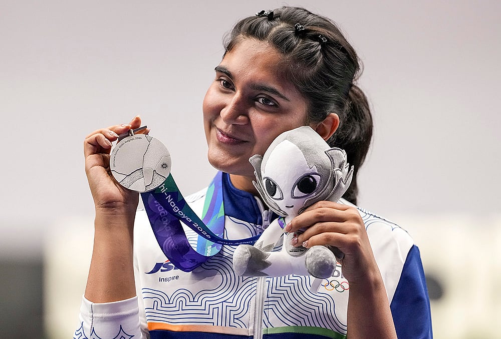 India at Asian games shooting womens 25m pistol Esha Singh  silver medal