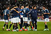 | Photo: AP/Matthias Schrader : Greek players celebrate after the UEFA Nations League soccer match between Germany and Greece in Augsburg, Germany, Sunday, Sept. 27, 2026.