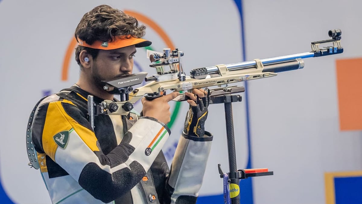 Rudrankksh Patil won three medals at the 2026 Asian Games. - gauravkalra75/X