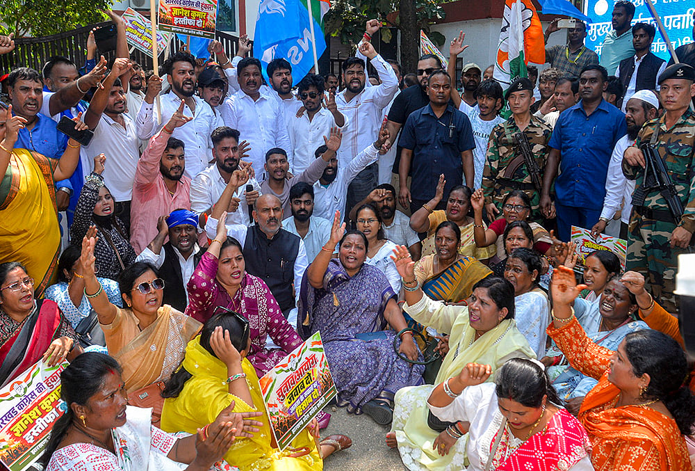 Congress protest against  CEC In Ranchi