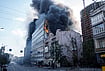 | Photo: AP/Evgeniy Maloletka : A hospital burns after a Russian drone strike on central Kyiv, Ukraine, Monday, Sept. 28, 2026. 