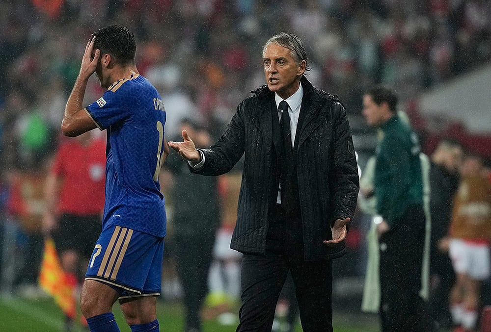 Turkey vs Italy Nations League Soccer-Italys head coach Roberto Mancini