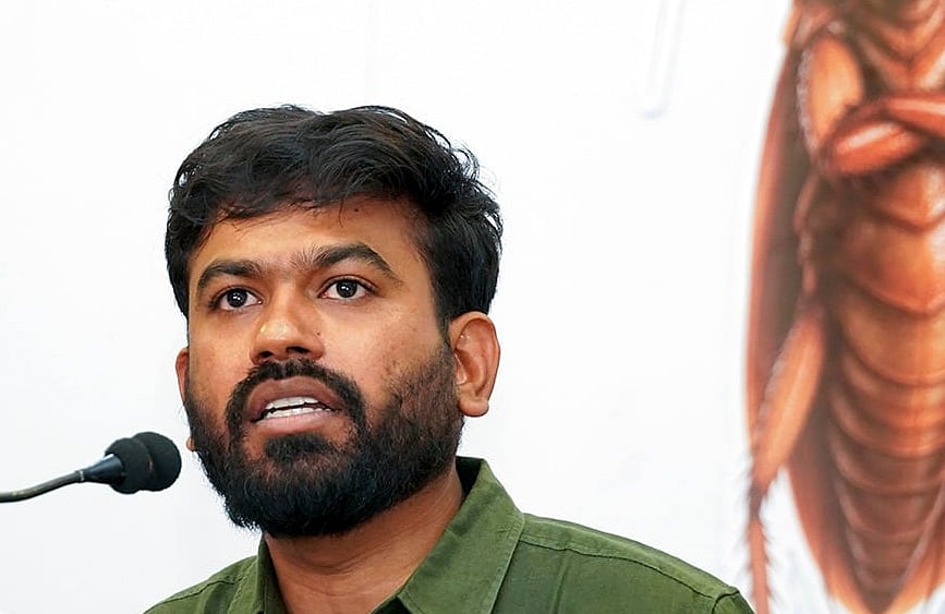 | Photo: PTI : Cockroach Janta Party (CJP) founder Abhijeet Dipke 