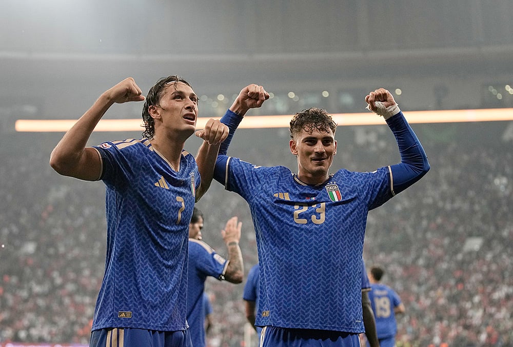 Turkey vs Italy Nations League Soccer-Italys Pio Esposito