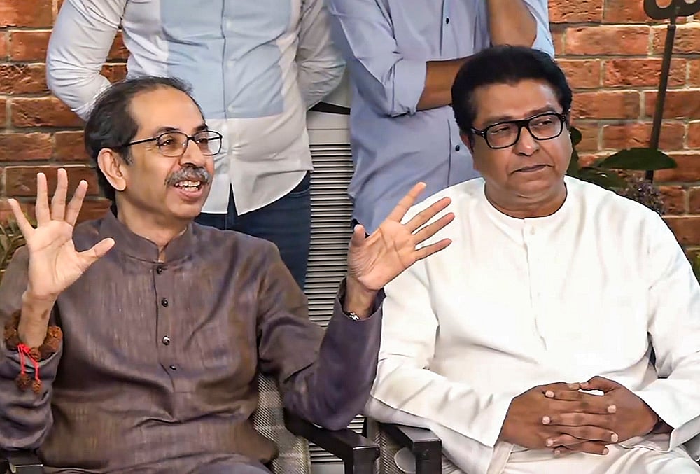 Uddhav, Raj Thackeray address media in Mumbai