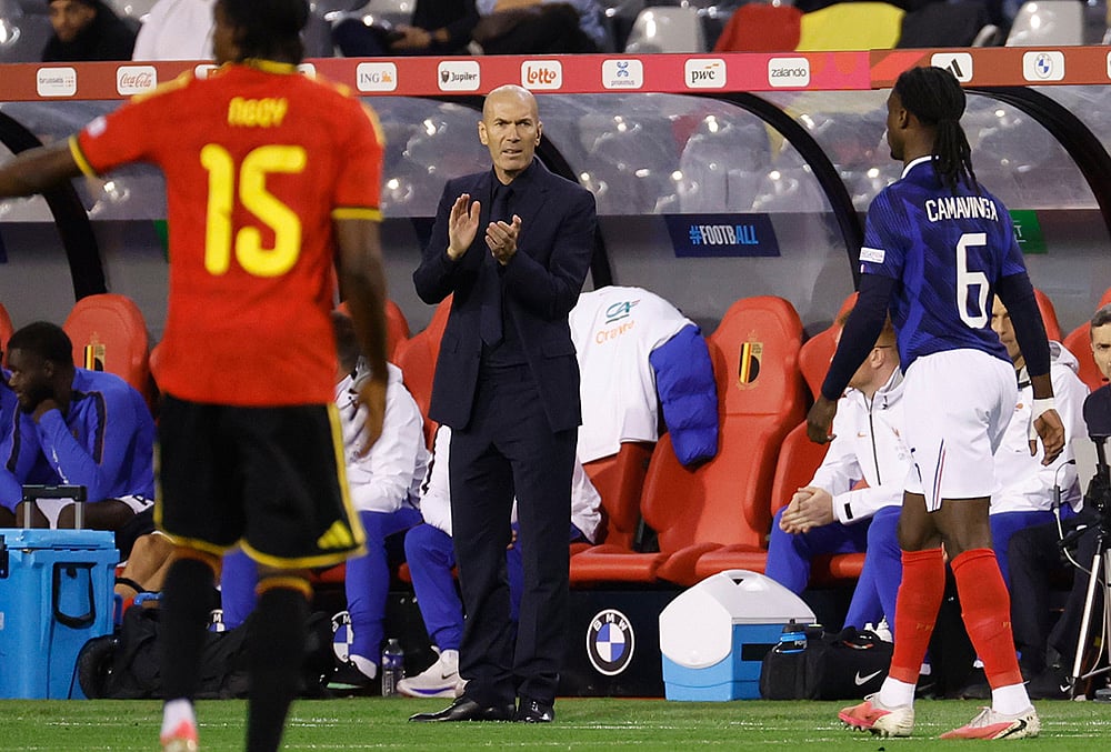 Belgium vs France Nations League Soccer-Frances coach Zinedine Zidane