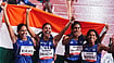 | Photo: X/AFIIndia : India's women's 4x400 relay team of Kiran Pahal, Machettira Poovamma, Prachi and Vithya Ramraj 