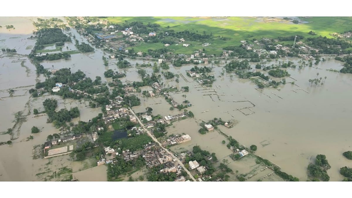 An aerial survey of Gopalganj and Motihari     - X@samrat4bjp