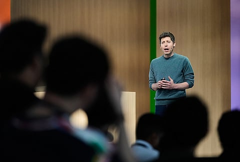 Open AI CEO Sam Altman speaks at the OpenAI DevDay 2026 conference, Tuesday, Sept. 29, 2026, in San Francisco. 
