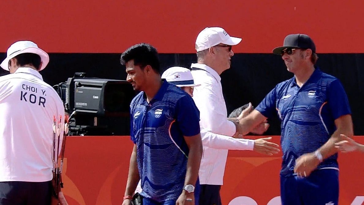 Sahil Jadhav and Chikitha Taniparthi clinched compound mixed team gold at the Aichi-Nagoya Asian Games 2026. - Sony Sports Network