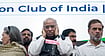 | Photo: PTI/Karma Bhutia : Congress President Mallikarjun Kharge, centre, Leader of Opposition in Lok Sabha Rahul Gandhi, right, and Congress Parliamentary Party Chairperson Sonia Gandhi during a press conference following the INDIA bloc coordination meeting regarding Chief Election Commissioner Gyanesh Kumar and the Special Intensive Revision (SIR) exercise, in New Delhi.

