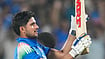 (AP Photo/ Anupam Nath) : India's captain Shubman Gill celebrates after scoring a double century during the second one-day international cricket match between India and West Indies in Guwahati, India, Wednesday, Sept. 30, 2026