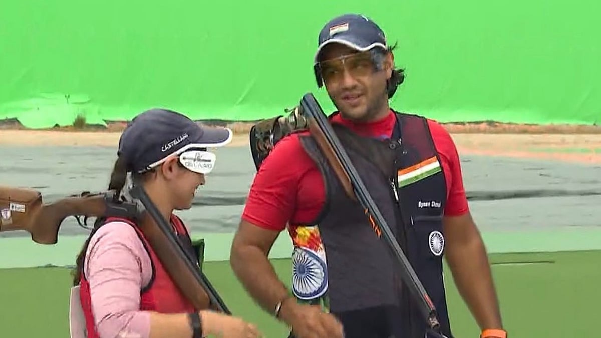 Kynan Chenai and Neeru Dhanda clinched trap mixed team gold with a record-breaking 34 points at the Aichi-Nagoya Asian Games 2026. - Sony Sports Network