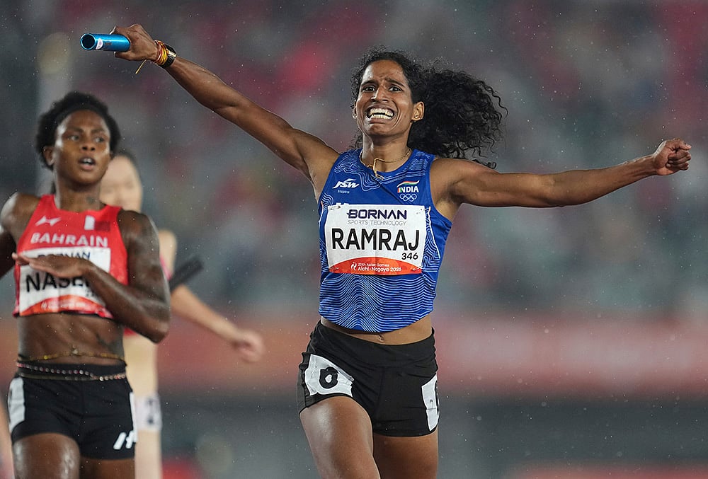 India timing 3:29.69 womens 4x400m relay
