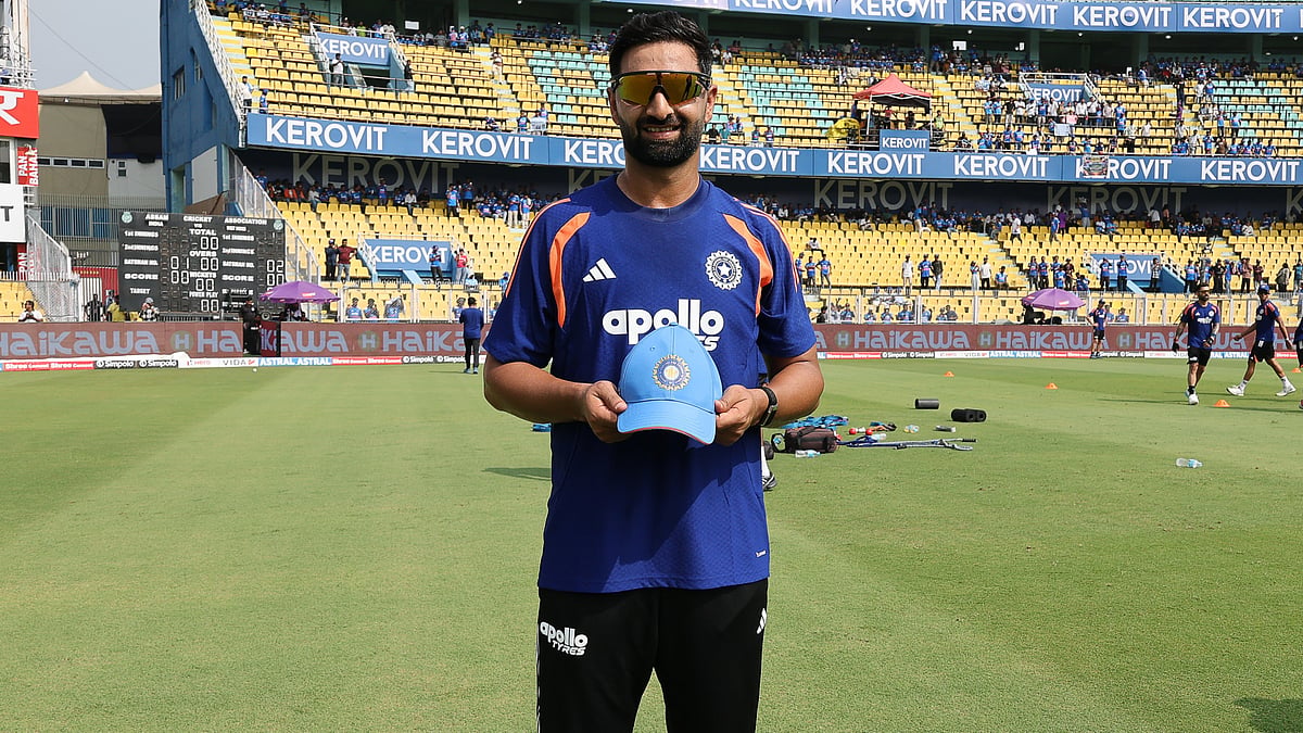 BCCI/X : Jammu & Kashmir pacer Auqib Nabi made his ODI debut for India against the West Indies.