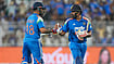 Rohit Sharma Smashes 101 Off 75 Balls, Completes 12,000 ODI Runs In Style (AP Photo/ Anupam Nath) : India's Rohit Sharma, right, shake hands with Virat Kohli as he leaves the ground after losing his wicket during the second one-day international cricket match between India and West Indies in Guwahati, India, Wednesday, Sept. 30, 2026