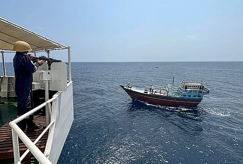 Security personnel detain five Pakistani nationals and seized 526 kg of methamphetamine and heroin valued at more than Rs 3,000 crore from an Iranian boat in the Arabian Sea, as part of a joint operation by the Indian Coast Guard (ICG) and Gujarat Anti-Terrorism Squad (ATS) near Lakshadweep. 