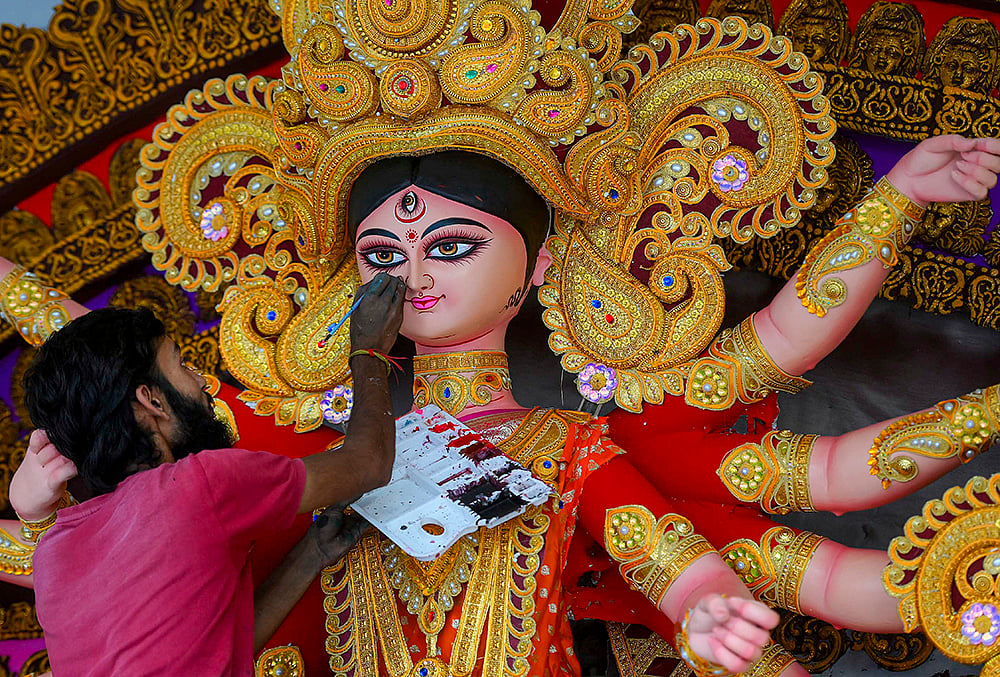 Durga Puja preps in WB