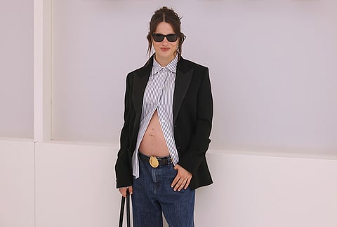 Rebecca Marder arrives at the Christian Dior Womenswear Spring Summer 2027 collection presented in Paris, France.