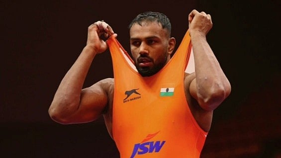 | Photo: Instagram/@wrestlernitesh : Indias wrestler Nitesh Siwach