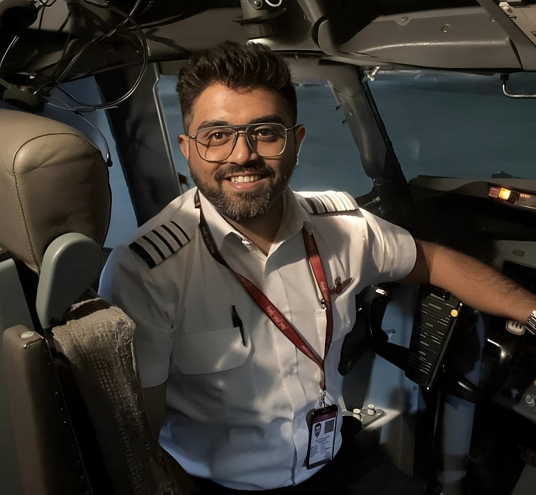 Captain Smit Machchhar is an Indian commercial pilot and former SpiceJet commander who joined Flydubai in 2022. - X