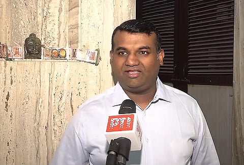 A family member of Indian Captain Smit Machchhar speaks to PTI, in Mumbai, Maharashtra. Indian Captain Smit Machchhar of a Dubai-Tel Aviv flydubai flight fought off his co-pilot who allegedly attempted to crash the aircraft, which had to make an emergency landing in Saudi Arabia, Israeli Prime Minister Benjamin Netanyahu has said. 