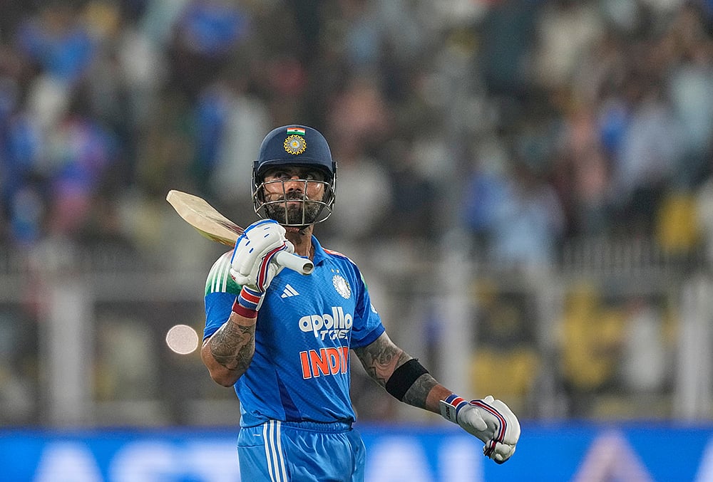 India vs West indies Indias Virat Kohli leaves the ground