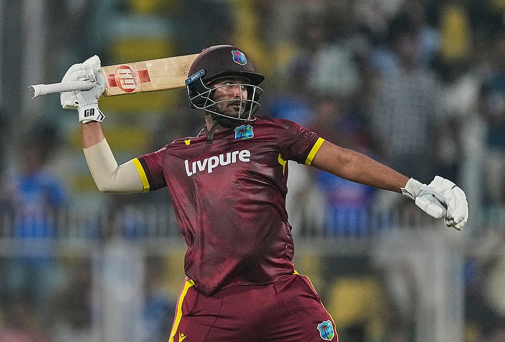 India vs West indies 2nd ODI West Indies Amir Jangoo celebrates his century