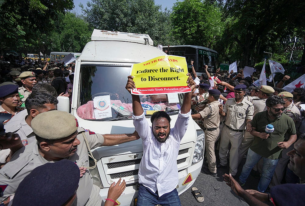 Election commission voter roll revision protest Delhi
