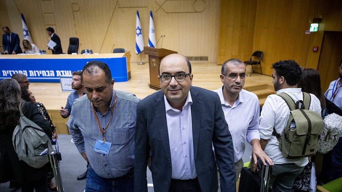 Sami Abu Shehadeh, leader of the Balad party, arrives at the Israeli Supreme Court in Jerusalem -  | Ilia Yefimovich / AFP