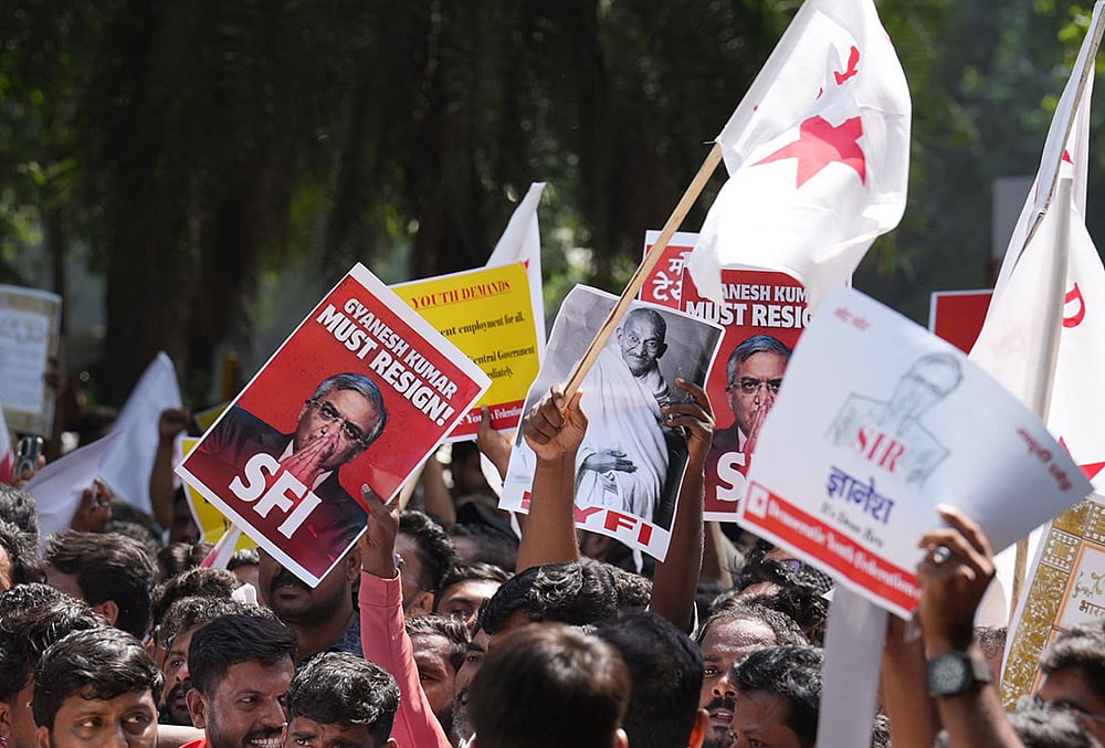 Delhi Protest against CEC gyanesh kumar