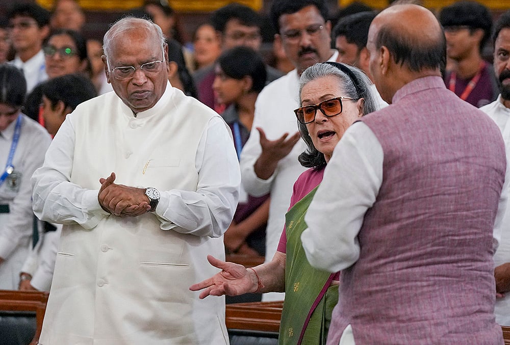 Mallikarjun Kharge looks