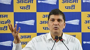| Photo: PTI : AAP Leader Saurabh Bharadwaj