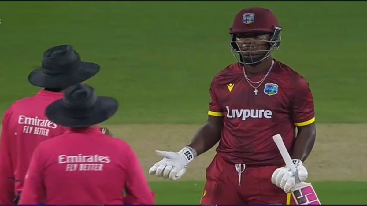 Sherfane Rutherford’s Dismissal Triggers Heated Debate During India Vs West Indies - X