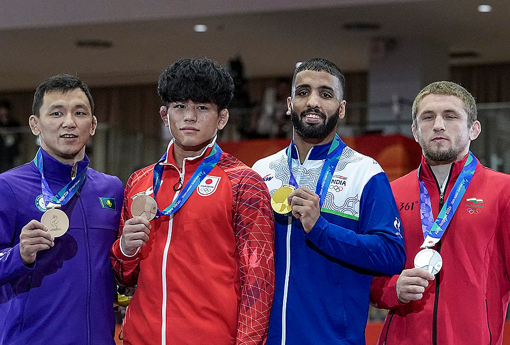 India wrestling gold medal Asian Games