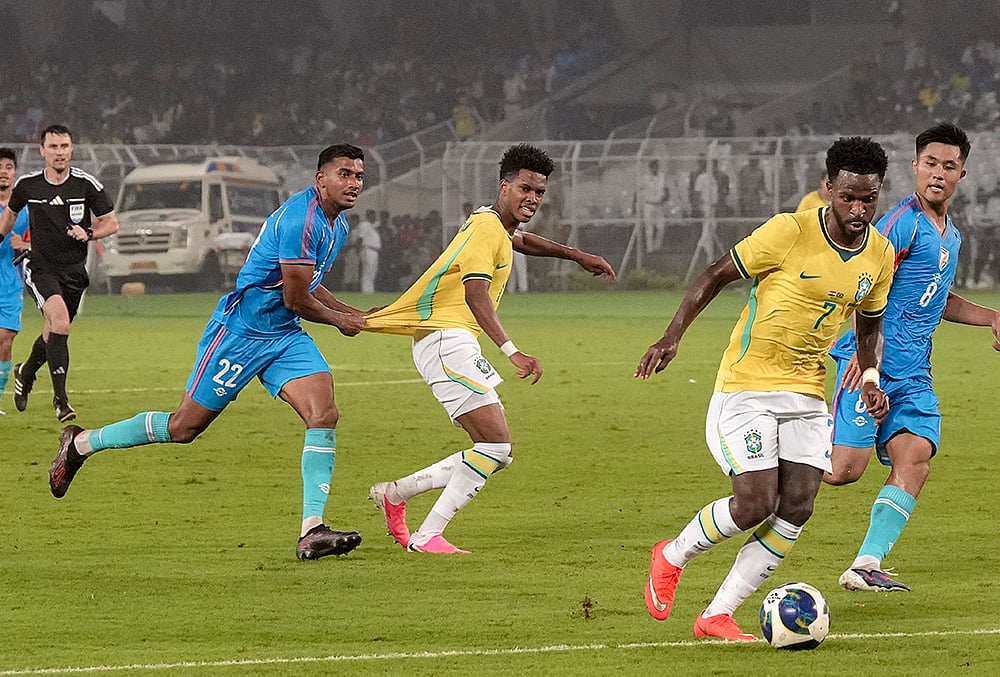 India vs Brazil football International friendly highlights Vinicius Junior