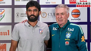 | Photo: PTI/Manvender Vashist Lav : Carlo Ancelotti remarked that cricket is part of India's culture and football was not during India vs Brazil pre-match press conference.