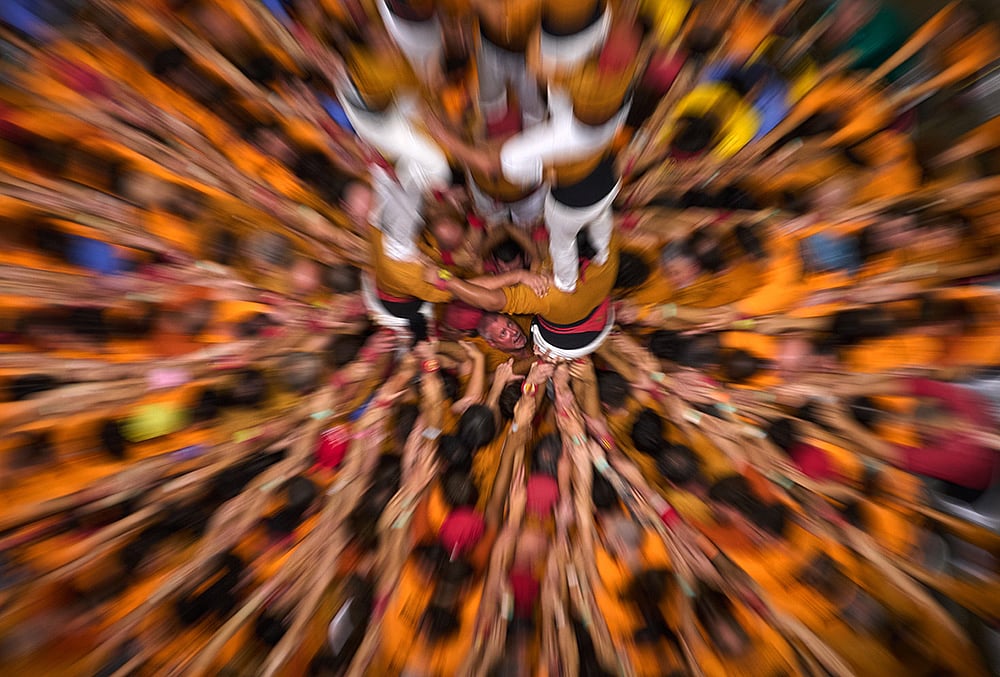 Human tower competition Spain
