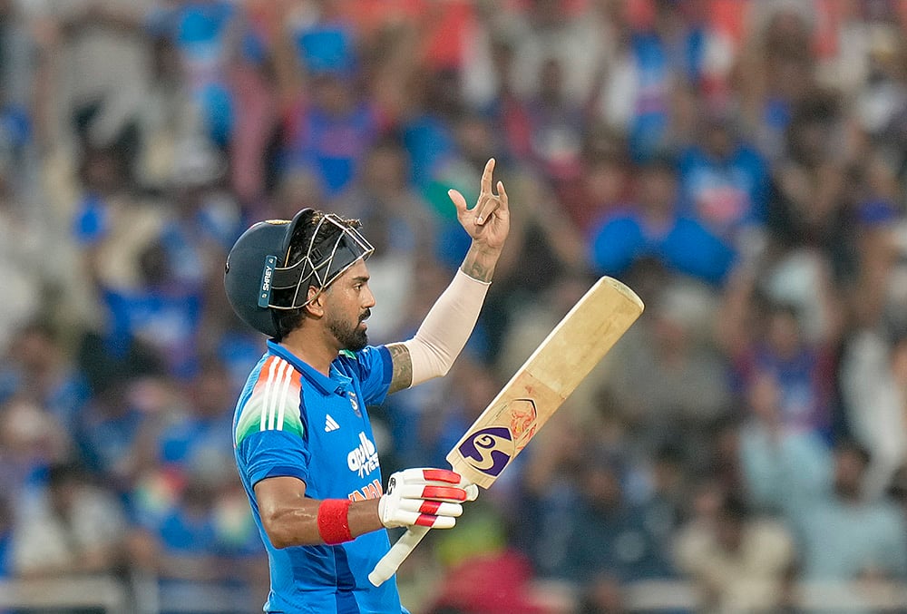 India vs West Indies 3rd ODI 2026 highlights Indias KL Rahul celebrates his century 