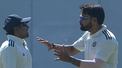 Rest of India defended 279 after Mukesh Kumar's devastating spell of 6/33 bowled out Ranji champions Jammu and Kashmir for 111. - BCCIdomestic/X