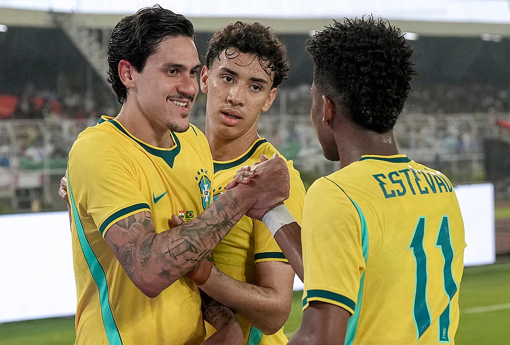 India vs Brazil football International friendly highlights Brazils Pedro