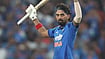 BCCI/X : KL Rahul celebrating after scoring a century during India vs West Indies 3rd ODI 2026. 